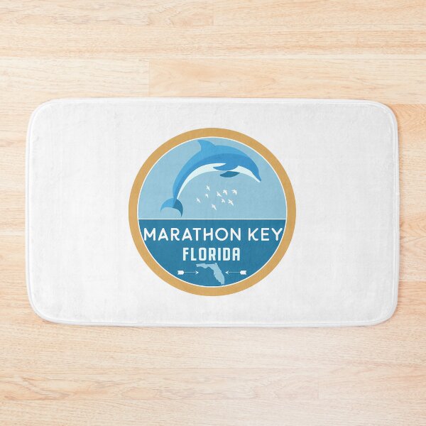 Item preview, Marathon Key Florida Retro Fl Atlantic Ocean Dolphin Badge designed and sold by ak-edabillard.