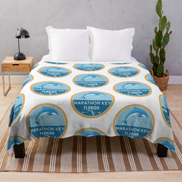 Item preview, Marathon Key Florida Retro Fl Atlantic Ocean Dolphin Badge designed and sold by ak-edabillard.