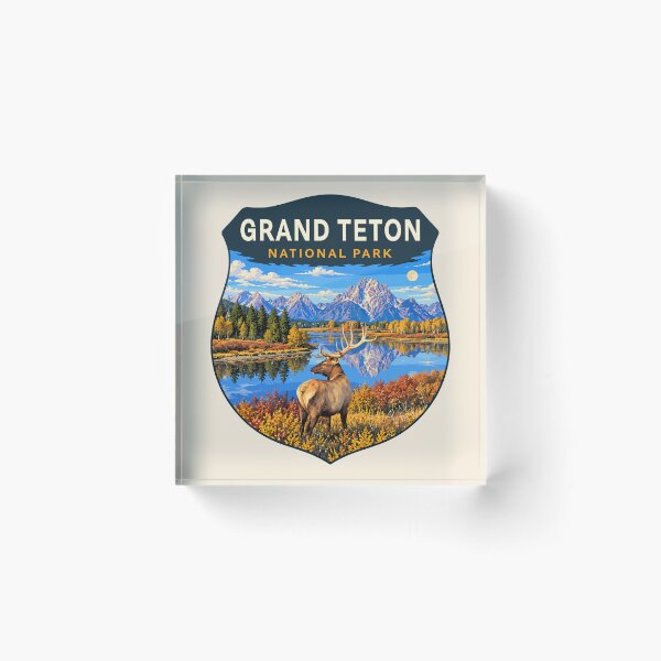 Item preview, Grand Teton National Park Retro Sticker designed and sold by Gideon Emmerich.