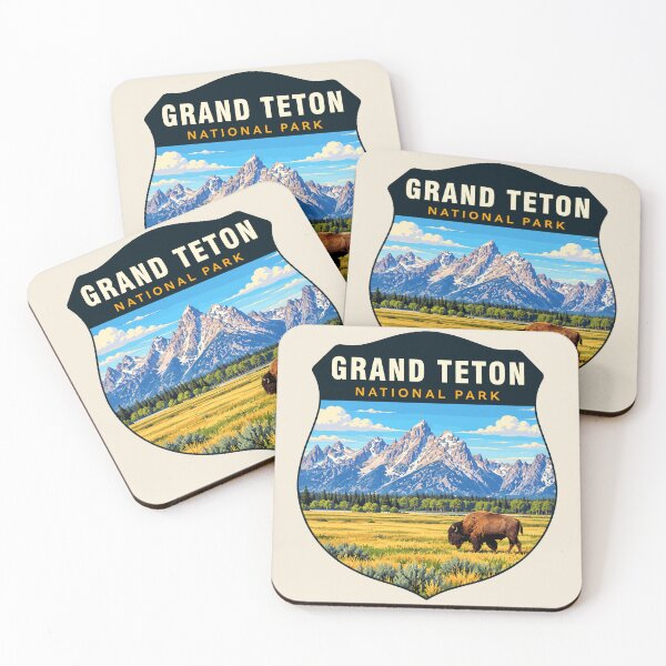 Item preview, Grand Teton National Park Retro Sticker designed and sold by Gideon Emmerich.