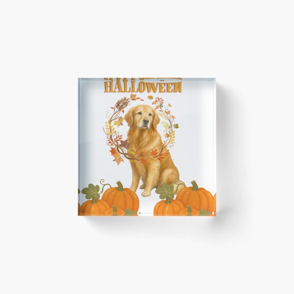 Item preview, Golden Retriever Happy Halloween Pumpkin  designed and sold by SoukaArtStore.