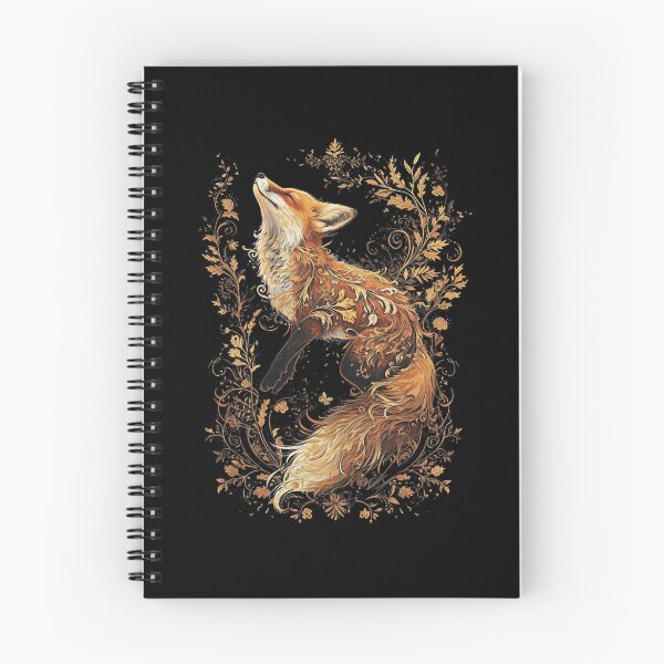 Item preview, Fox Silhouette Foxes with Flowers Cottagecore Aesthetic designed and sold by alice12S56.