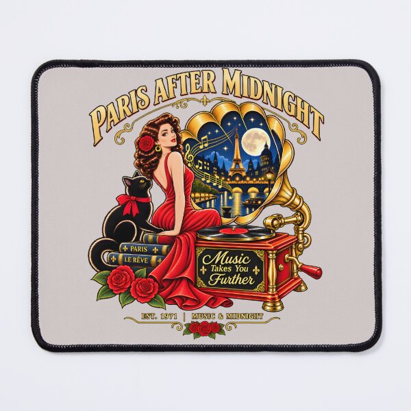Item preview, Music Takes You Further – Vintage Paris Gramophone Night designed and sold by Ghostwave Atelier.