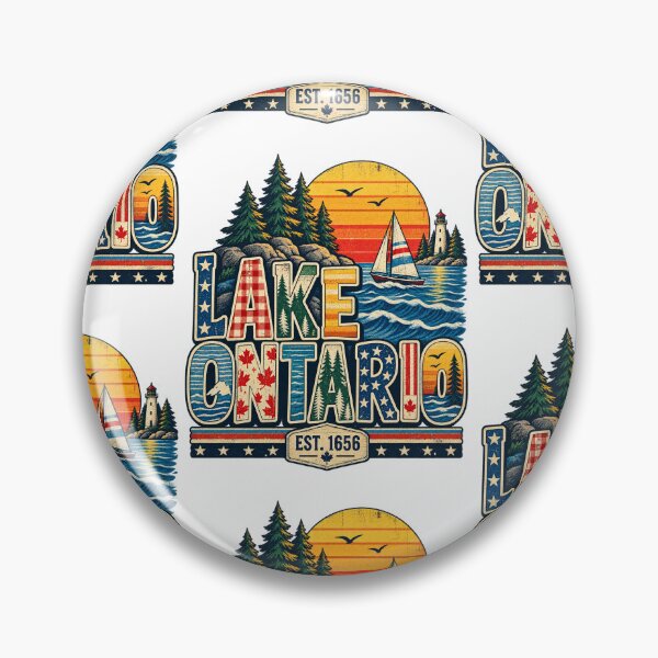Item preview, Lake Ontario Vintage Coastal Lighthouse Sailboat Graphic designed and sold by Morbiusshop.