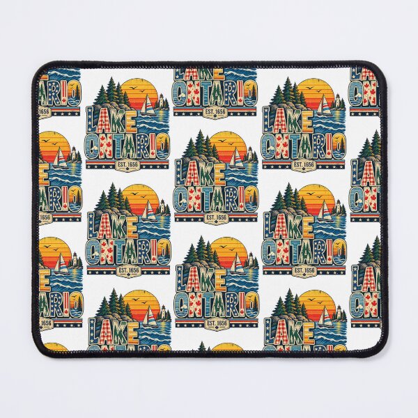 Item preview, Lake Ontario Vintage Coastal Lighthouse Sailboat Graphic designed and sold by Morbiusshop.