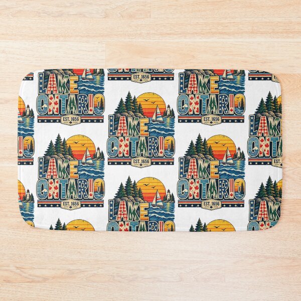Item preview, Lake Ontario Vintage Coastal Lighthouse Sailboat Graphic designed and sold by Morbiusshop.