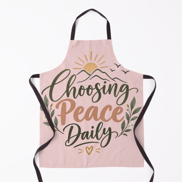 Item preview, Choosing Peace Daily – Inspirational Mental Wellness Quote Floral Design designed and sold by Sanika arts .