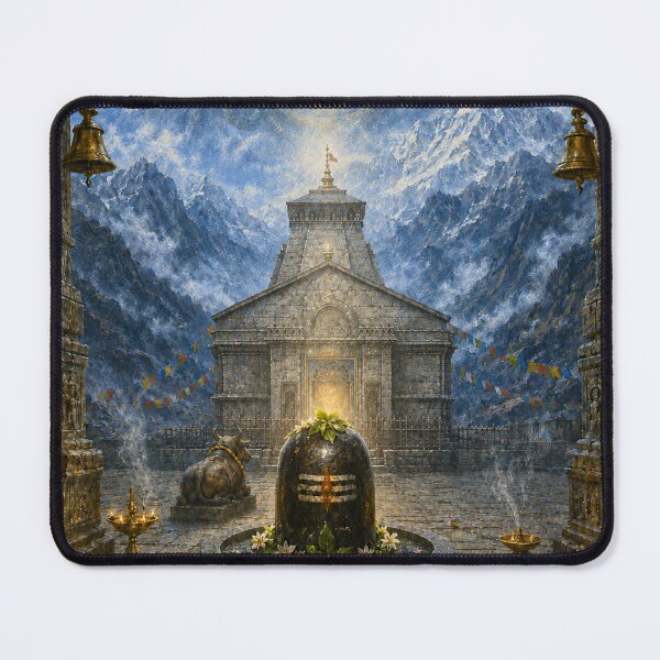 Item preview, 12 Jyotirlinga Series Kedarnath Jyotirlinga with Lord Mahadev – Himalayan Shiva Devotional Art designed and sold by Homyar.