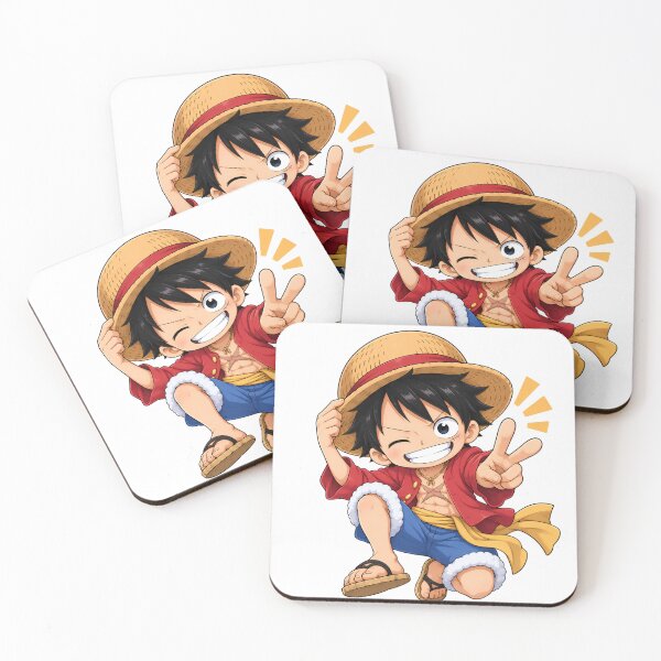 Item preview, Chibi Monkey D. Luffy One Piece Anime, Cute Tiny Straw Hat Art designed and sold by LumiAnCreations.