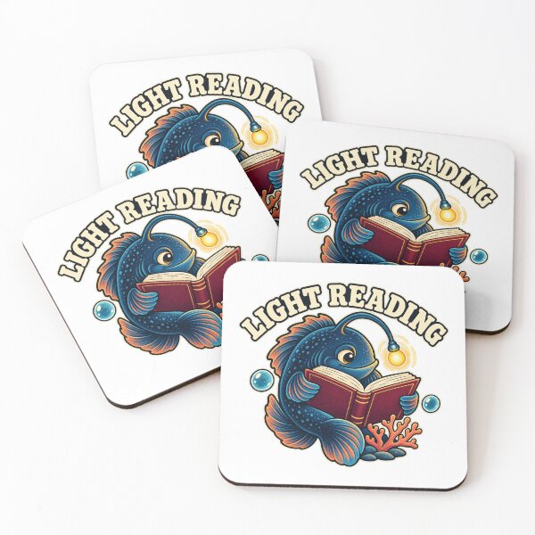 Item preview, Light Reading Anglerfish — Deep Sea Bookworm designed and sold by SAS-Designer.