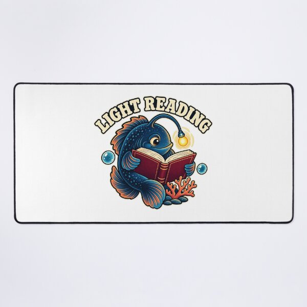 Item preview, Light Reading Anglerfish — Deep Sea Bookworm designed and sold by SAS-Designer.
