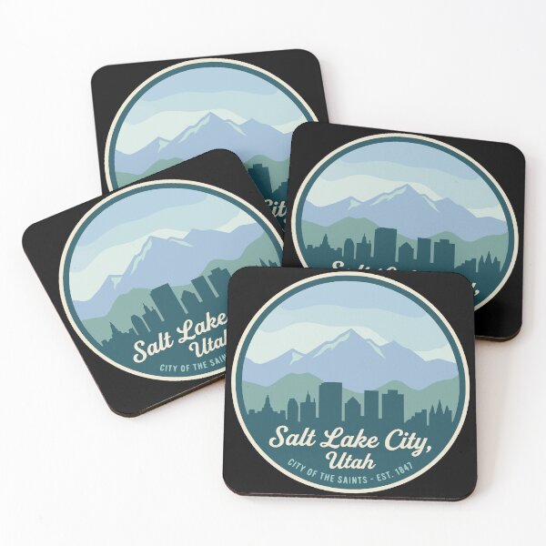 Item preview, Salt Lake City Skyline Retro Badge designed and sold by Travelpeak.