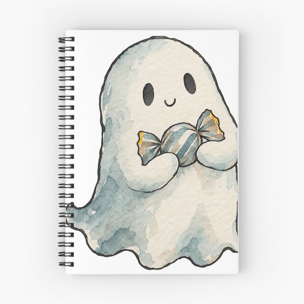 Item preview, Cute Kawaii Ghost Holding Halloween Candy designed and sold by Jessie's Palette.