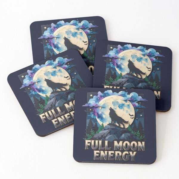 Item preview, Full Moon Energy - Spooky Howling Werewolf Halloween 3D Art designed and sold by MT-Hub | Art for Every Soul.