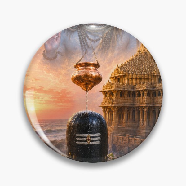 Item preview, 12 Jyotirlinga Series Somnath Jyotirlinga, Temple and Mahadev Fusion Art designed and sold by Homyar.