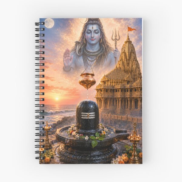Item preview, 12 Jyotirlinga Series Somnath Jyotirlinga, Temple and Mahadev Fusion Art designed and sold by Homyar.