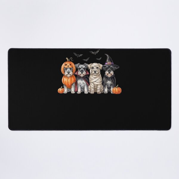 Item preview, Halloween Schnauzer Squad Pumpkin Vampire Mummy Witch Dog designed and sold by alice12S56.