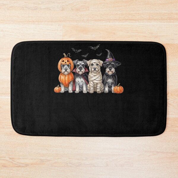 Item preview, Halloween Schnauzer Squad Pumpkin Vampire Mummy Witch Dog designed and sold by alice12S56.