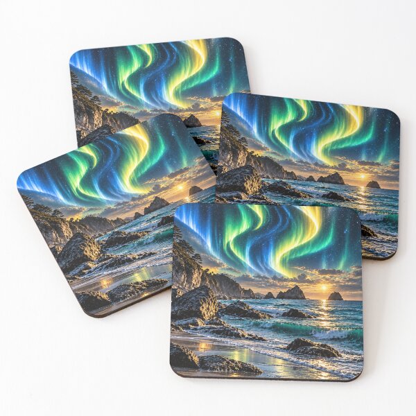 Item preview, Coast — Blue & Green Northern Lights designed and sold by nininox.