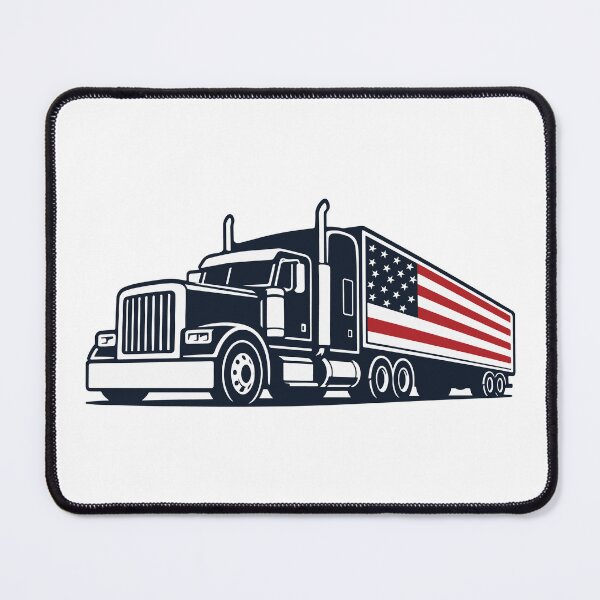 Item preview, Semi Truck American Flag Trailer | Trucker Pride designed and sold by Marshallamoakohene.