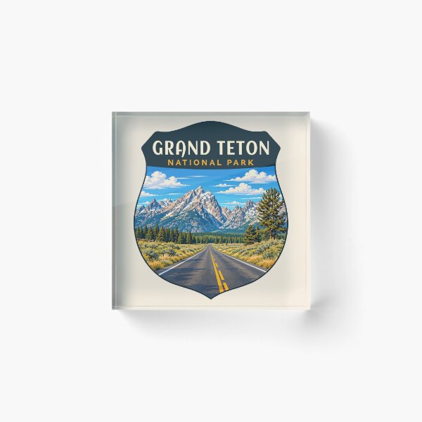 Item preview, Grand Teton National Park Retro Sticker designed and sold by Gideon Emmerich.