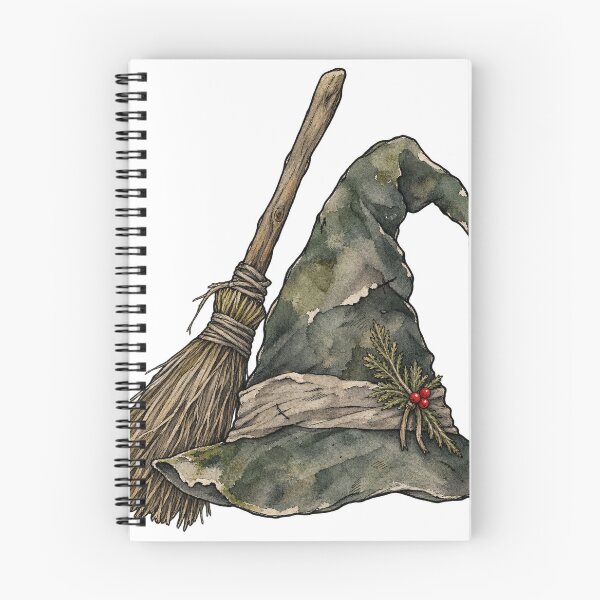 Item preview, Vintage Halloween Witch Hat And Broom designed and sold by Jessie's Palette.