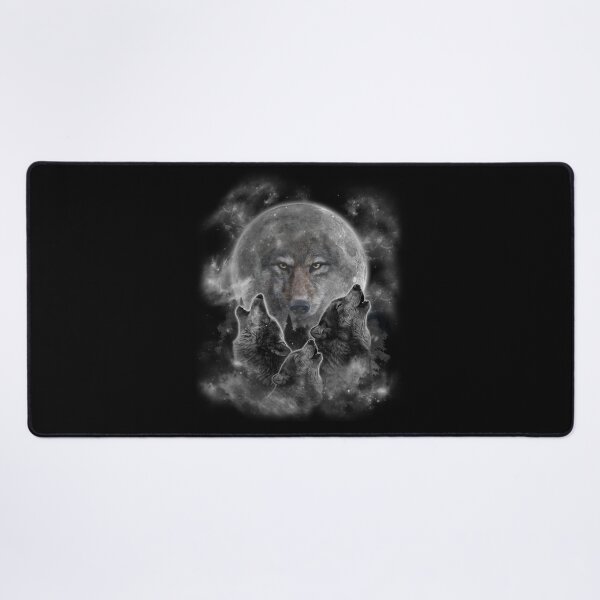 Item preview, Howling Wolves Under Full Moon Wildlife Design designed and sold by alice12S56.