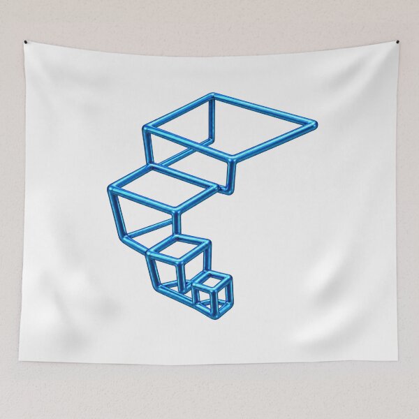 Item preview,  Blue Open Cube Cascade designed and sold by HoRC.