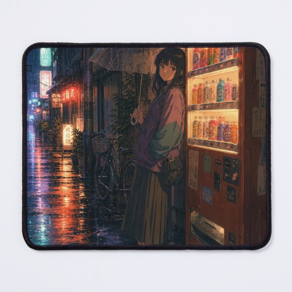 Item preview, Rainy Night Tokyo Vending Machine Anime Girl designed and sold by vekotpu.