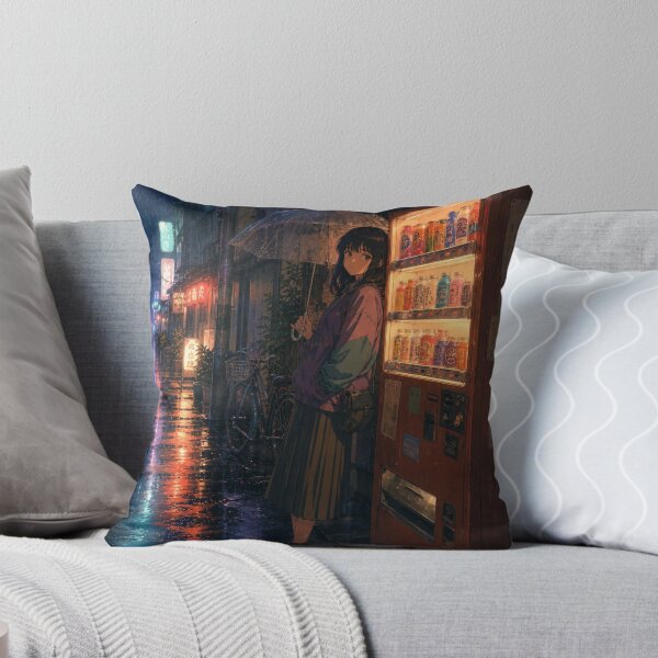 Item preview, Rainy Night Tokyo Vending Machine Anime Girl designed and sold by vekotpu.