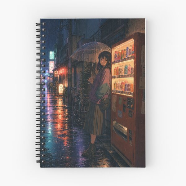 Item preview, Rainy Night Tokyo Vending Machine Anime Girl designed and sold by vekotpu.