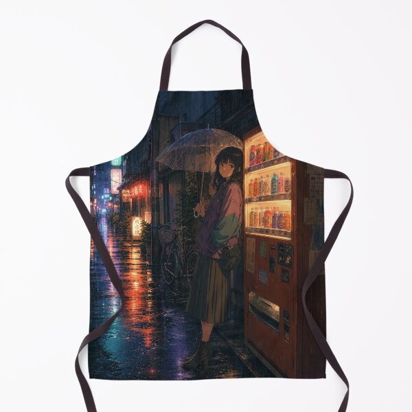 Item preview, Rainy Night Tokyo Vending Machine Anime Girl designed and sold by vekotpu.