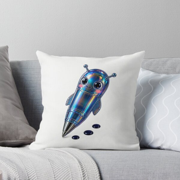 Item preview, Cute Holographic Rocket Pen Chibi Mascot designed and sold by Breezes-of-Ida.