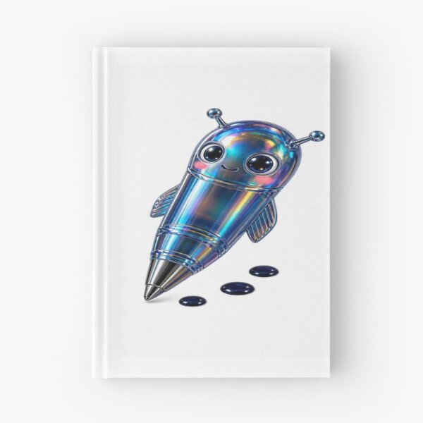 Item preview, Cute Holographic Rocket Pen Chibi Mascot designed and sold by Breezes-of-Ida.