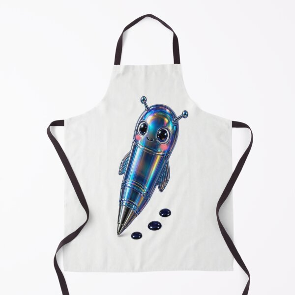 Item preview, Cute Holographic Rocket Pen Chibi Mascot designed and sold by Breezes-of-Ida.