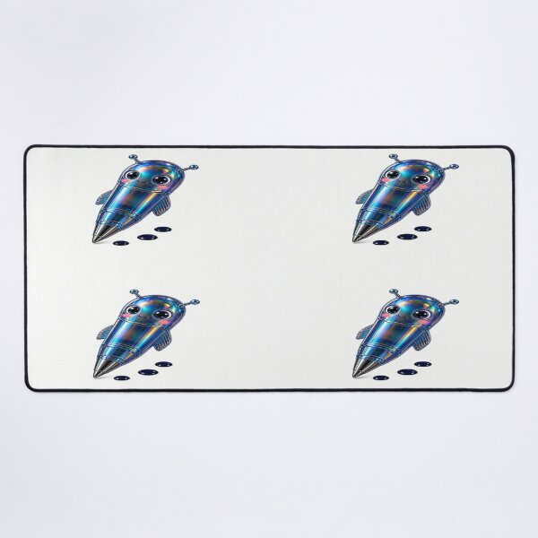 Item preview, Cute Holographic Rocket Pen Chibi Mascot designed and sold by Breezes-of-Ida.
