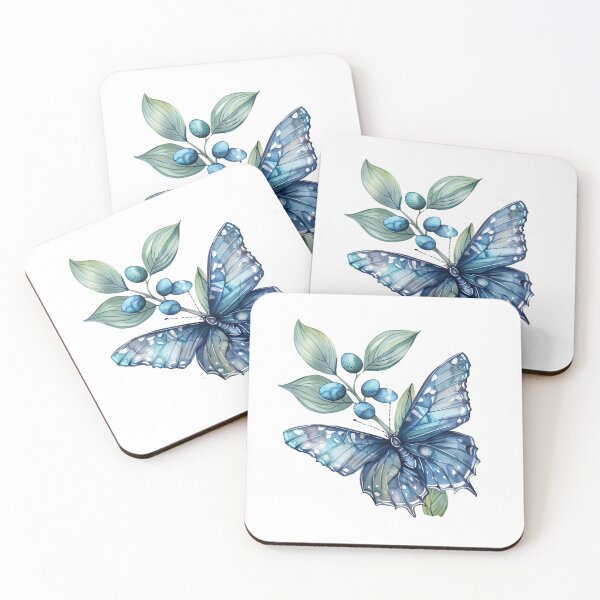 Item preview, Blue Butterfly | Elegant Nature Aesthetic Art designed and sold by Mandayartstudio.