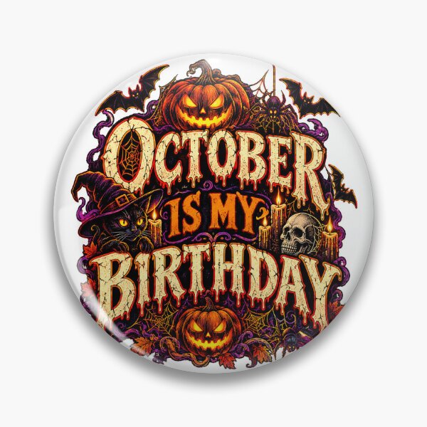 Item preview, October Is My Birthday Halloween Pumpkin designed and sold by QuiteOrbit.