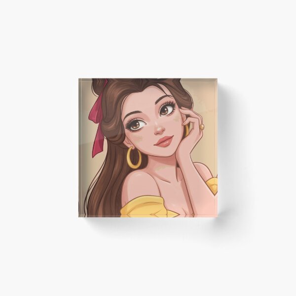 Item preview, Belle Beauty Princess Portrait in Yellow Dress designed and sold by JarekWinslow.