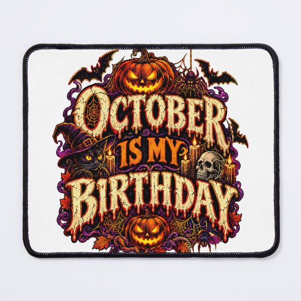 Item preview, October Is My Birthday Halloween Pumpkin designed and sold by QuiteOrbit.