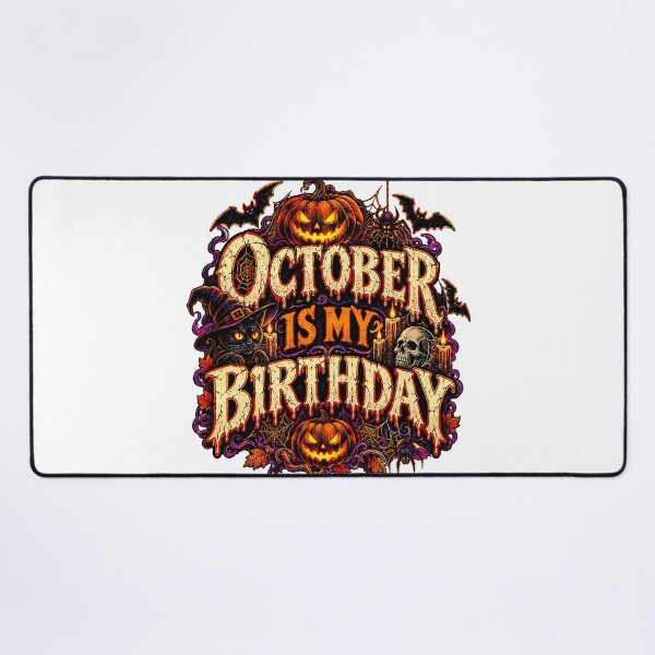 Item preview, October Is My Birthday Halloween Pumpkin designed and sold by QuiteOrbit.