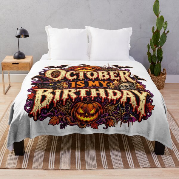 Item preview, October Is My Birthday Halloween Pumpkin designed and sold by QuiteOrbit.