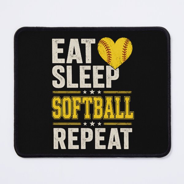 Item preview, Eat Sleep Softball Repeat designed and sold by Animavera.