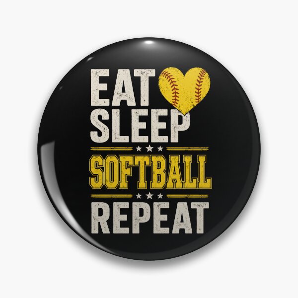 Item preview, Eat Sleep Softball Repeat designed and sold by Animavera.