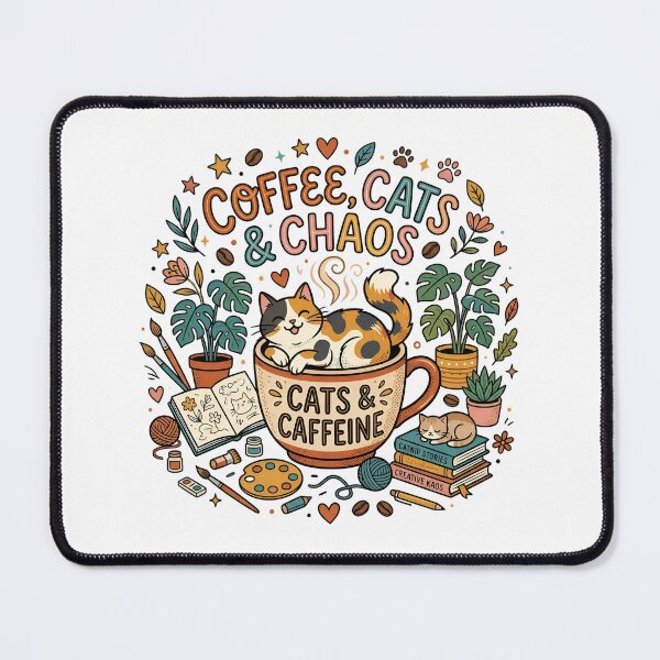 Item preview, Cofee, Cats, & Chaos designed and sold by decimalades.