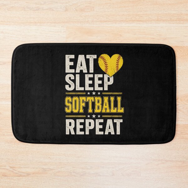 Item preview, Eat Sleep Softball Repeat designed and sold by Animavera.