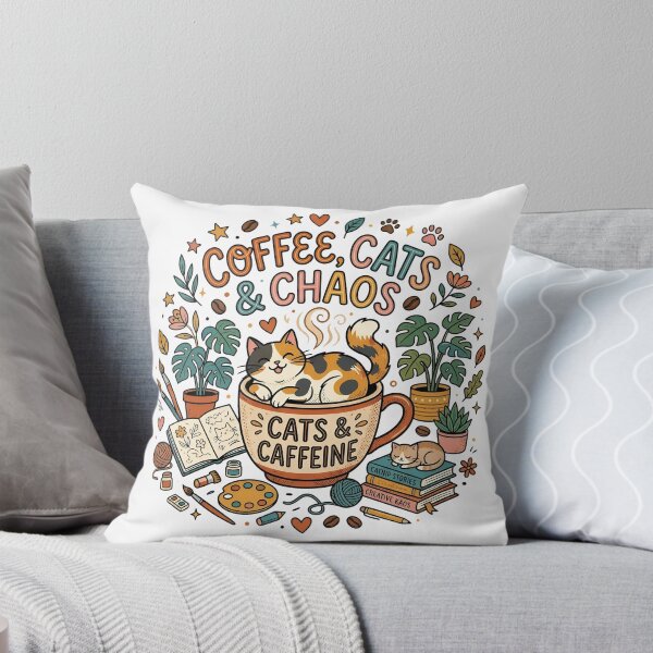 Item preview, Cofee, Cats, & Chaos designed and sold by decimalades.