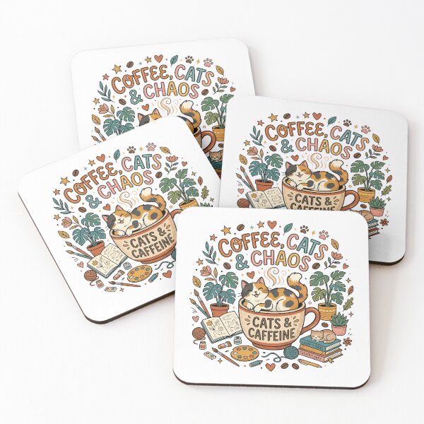 Item preview, Cofee, Cats, & Chaos designed and sold by decimalades.