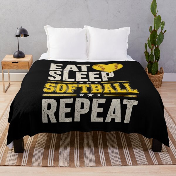 Item preview, Eat Sleep Softball Repeat designed and sold by Animavera.