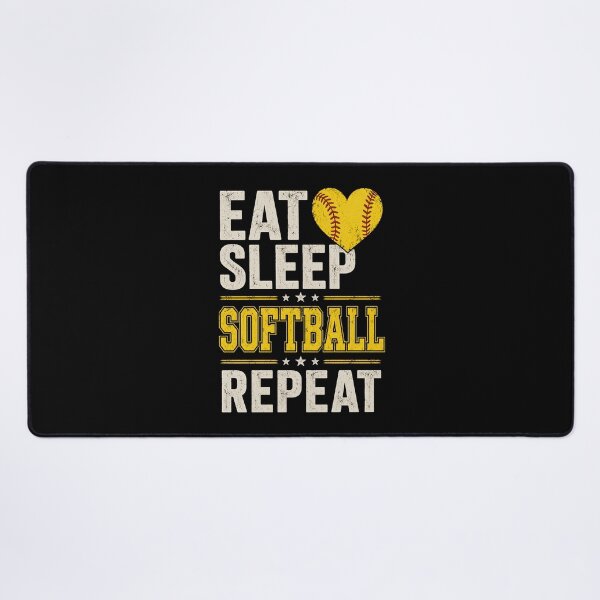Item preview, Eat Sleep Softball Repeat designed and sold by Animavera.